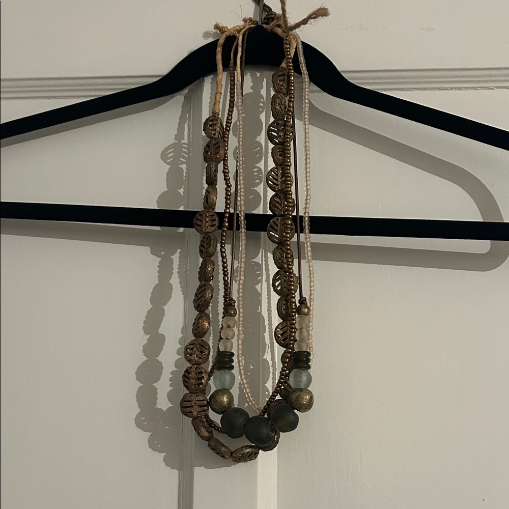 Twine and Twig Multi-Strand Beaded Necklace
